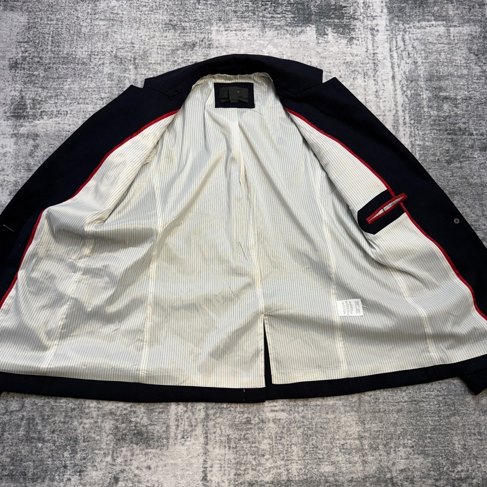 J Crew Regent Blazer Jacket Womens 6 Navy Blue Wool One Button Career Academia - Picture 8 of 14